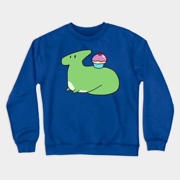 Cupcake Hadrosaurus Crewneck Sweatshirt by saradaboru